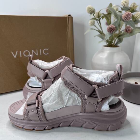 Vionic Walk Max Wanderer Athletic Support Sandals Magnolia Dusk Women's 6 NWB - Picture 7 of 10